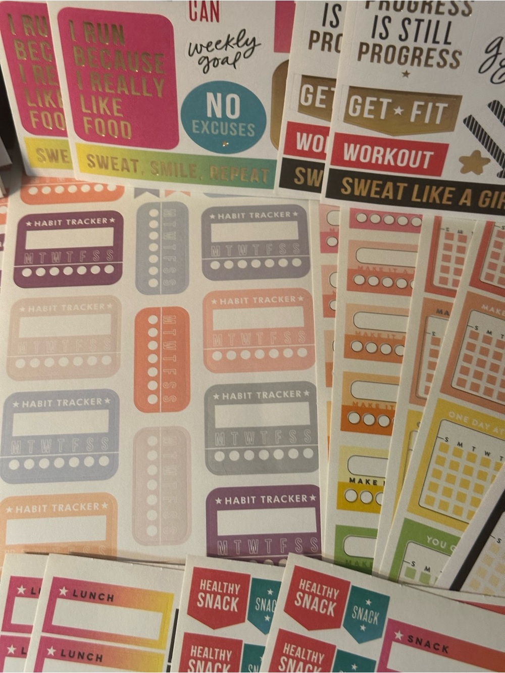 Happy Planner Fitness Sticker Book & 65 Sticker Sheets Bundle - Picture 6 of 8